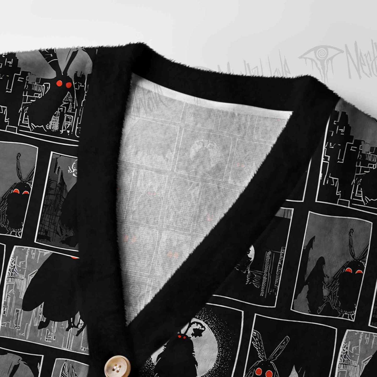 Mothman Comic Women's Cardigan Sweater