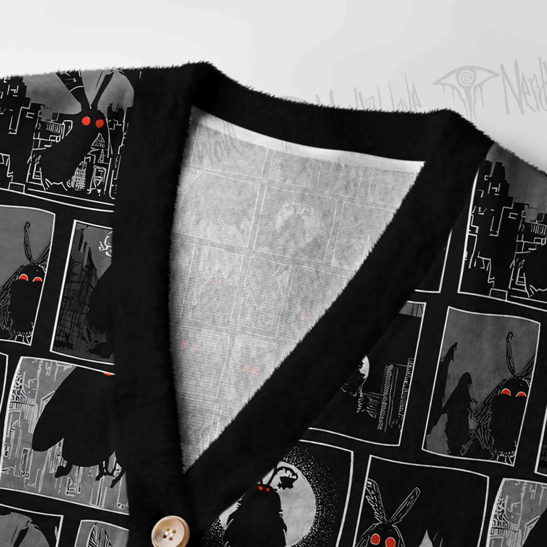 Mothman Comic Women's Cardigan Sweater