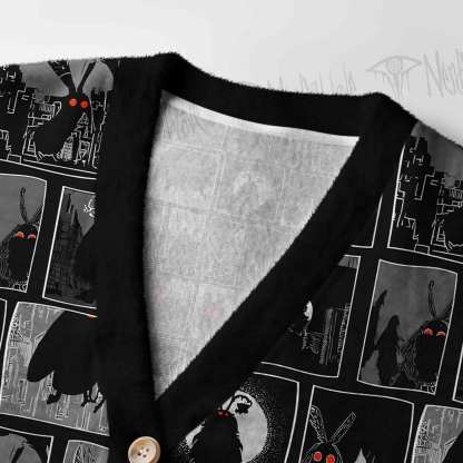 Mothman Comic Women's Cardigan Sweater