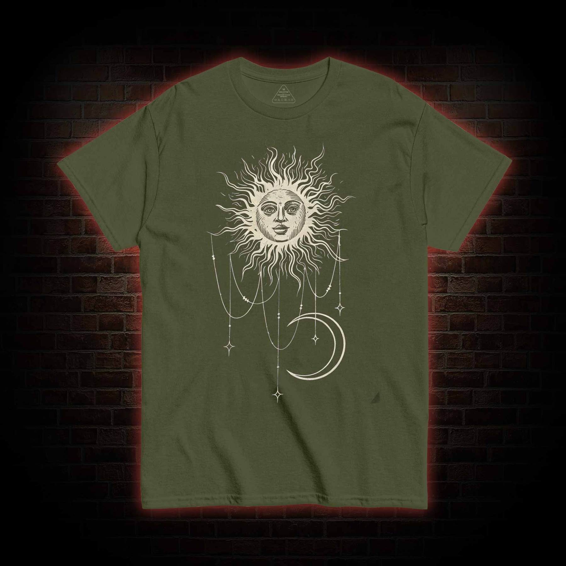 Vintage Celestial Sun and Moon T-shirt