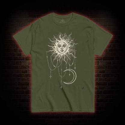 Vintage Celestial Sun and Moon T-shirt