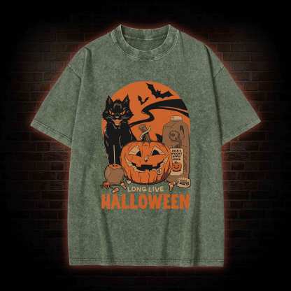 Long Live Halloween Washed T-shirt