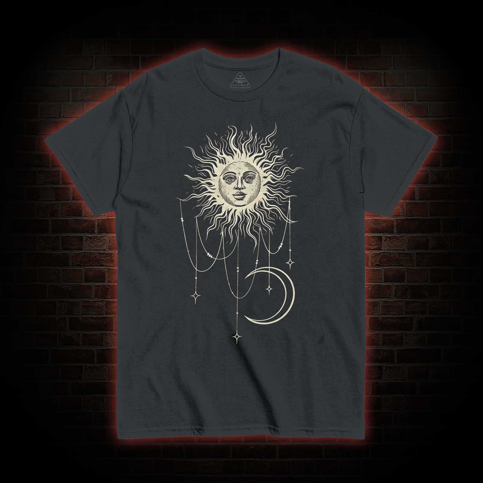 Vintage Celestial Sun and Moon T-shirt