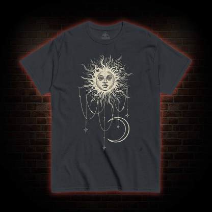 Vintage Celestial Sun and Moon T-shirt