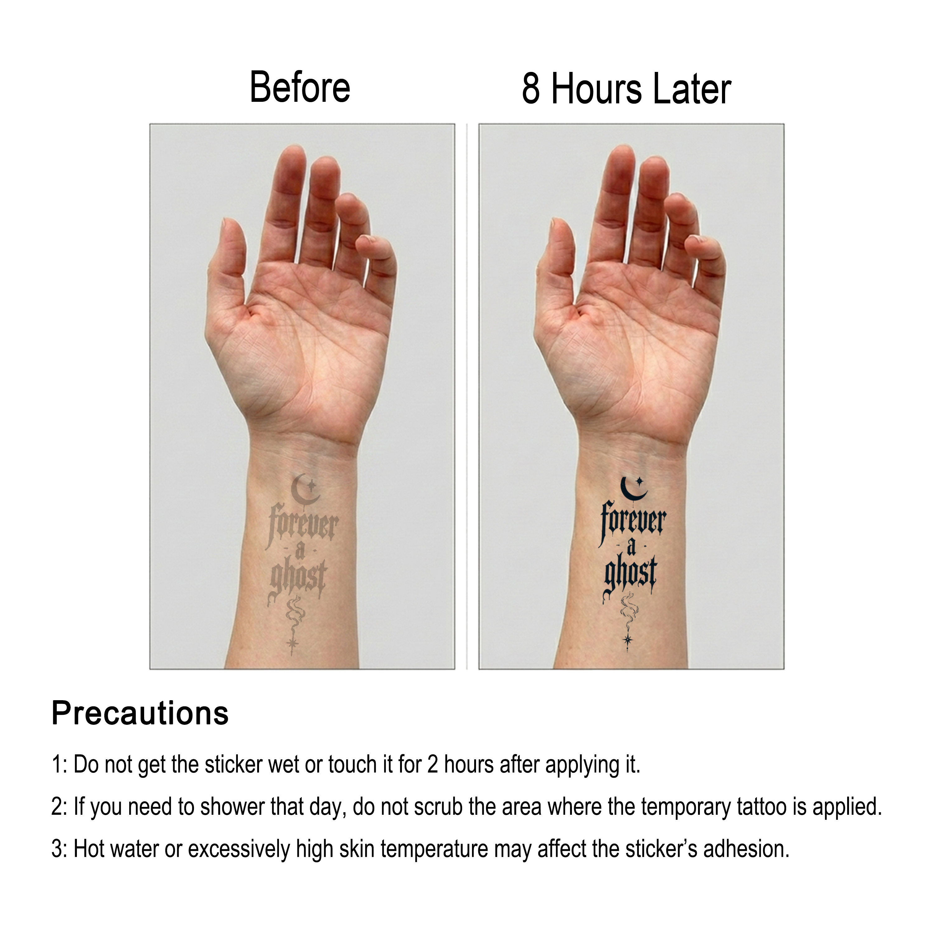 Forever a Ghost Temporary Tattoo