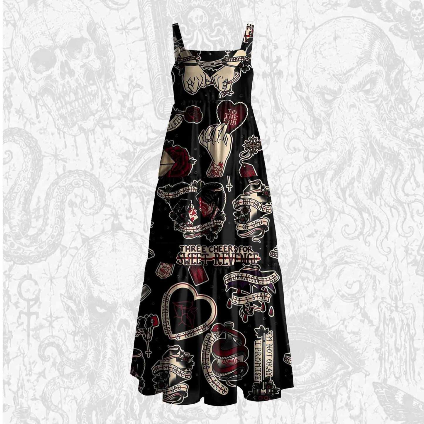 Not Okay Wide Straps Maxi Dress