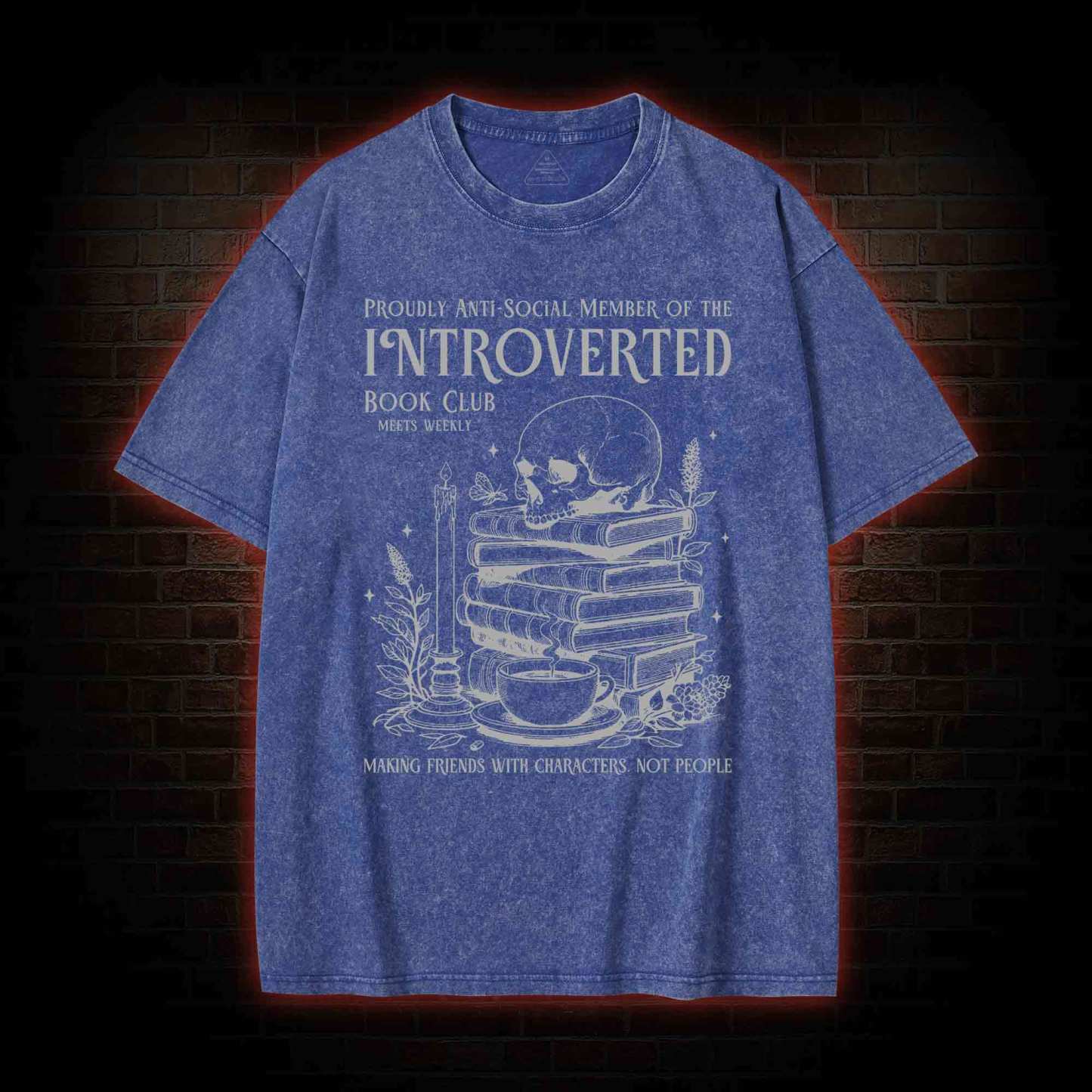 Introverted Book Club Washed T-shirt
