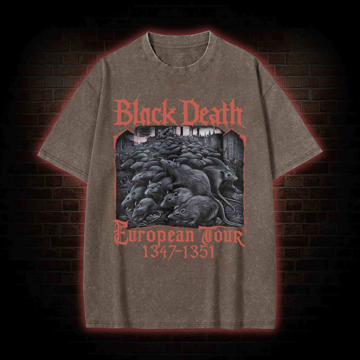 Vintage Black Death European Tour Washed T-shirt