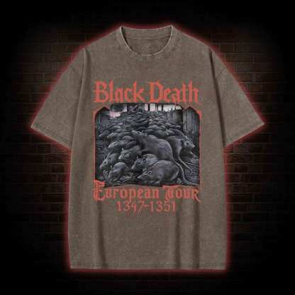 Vintage Black Death European Tour Washed T-shirt