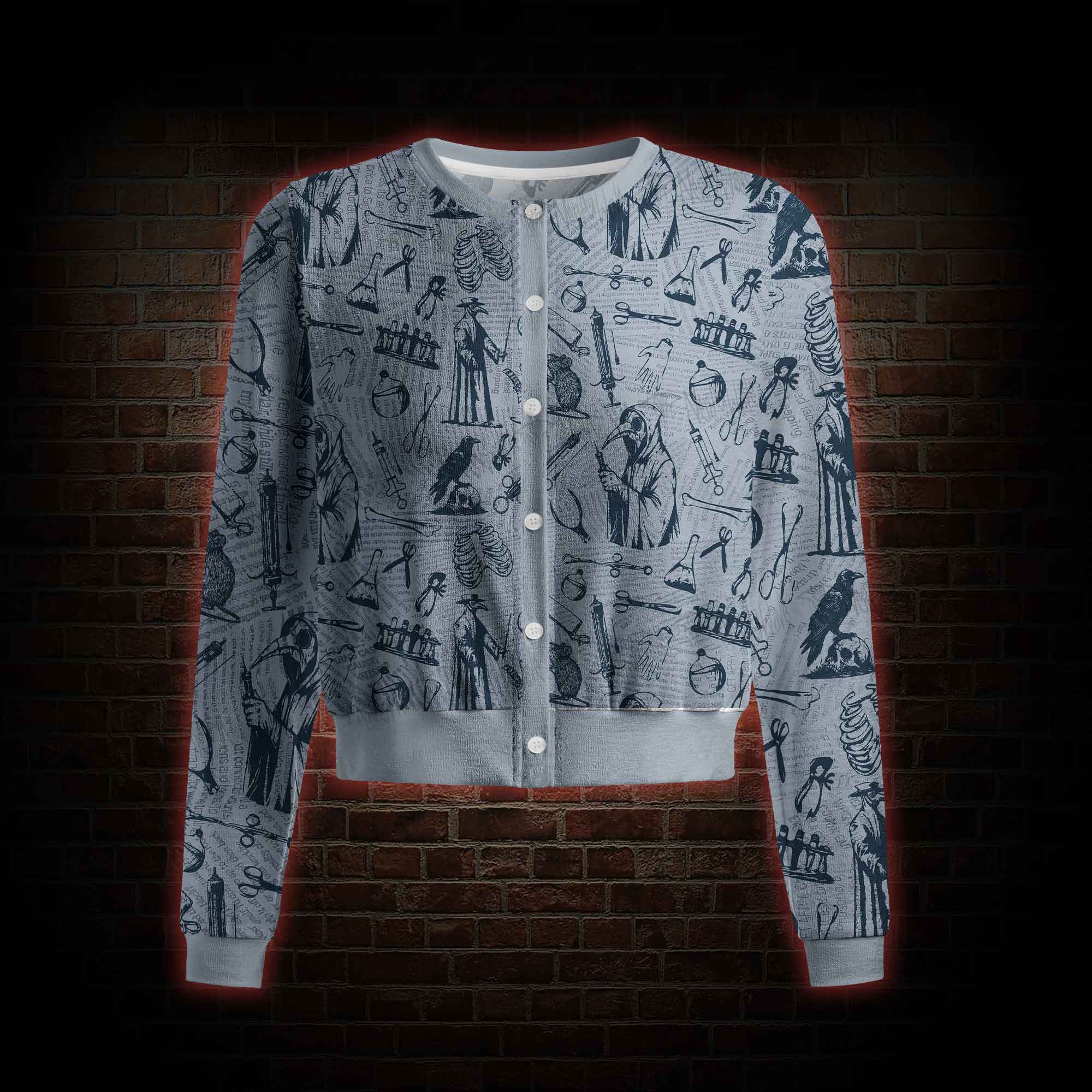Black Death Cardigan Sweaters