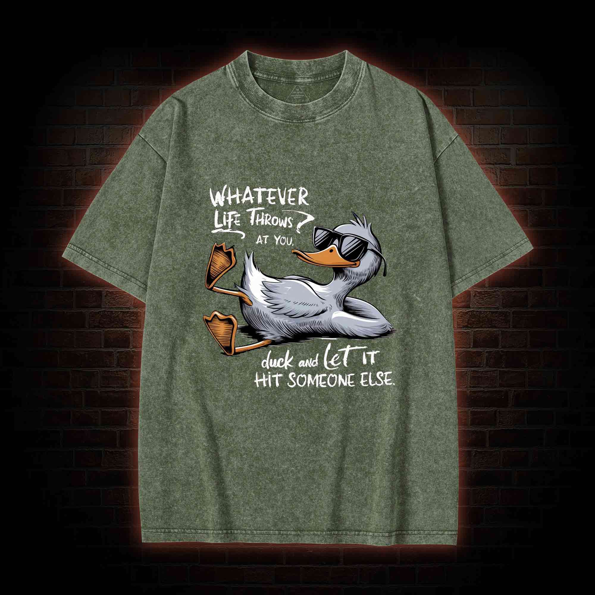 Whatever Life Throws at You Washed T-shirt