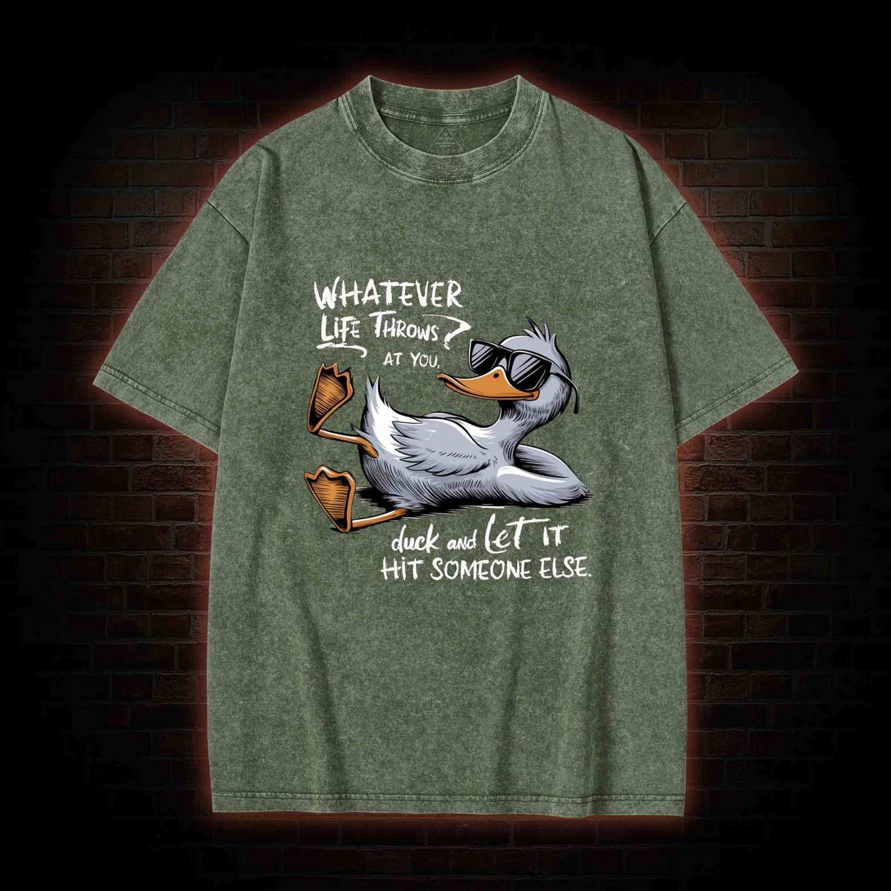 Whatever Life Throws at You Washed T-shirt