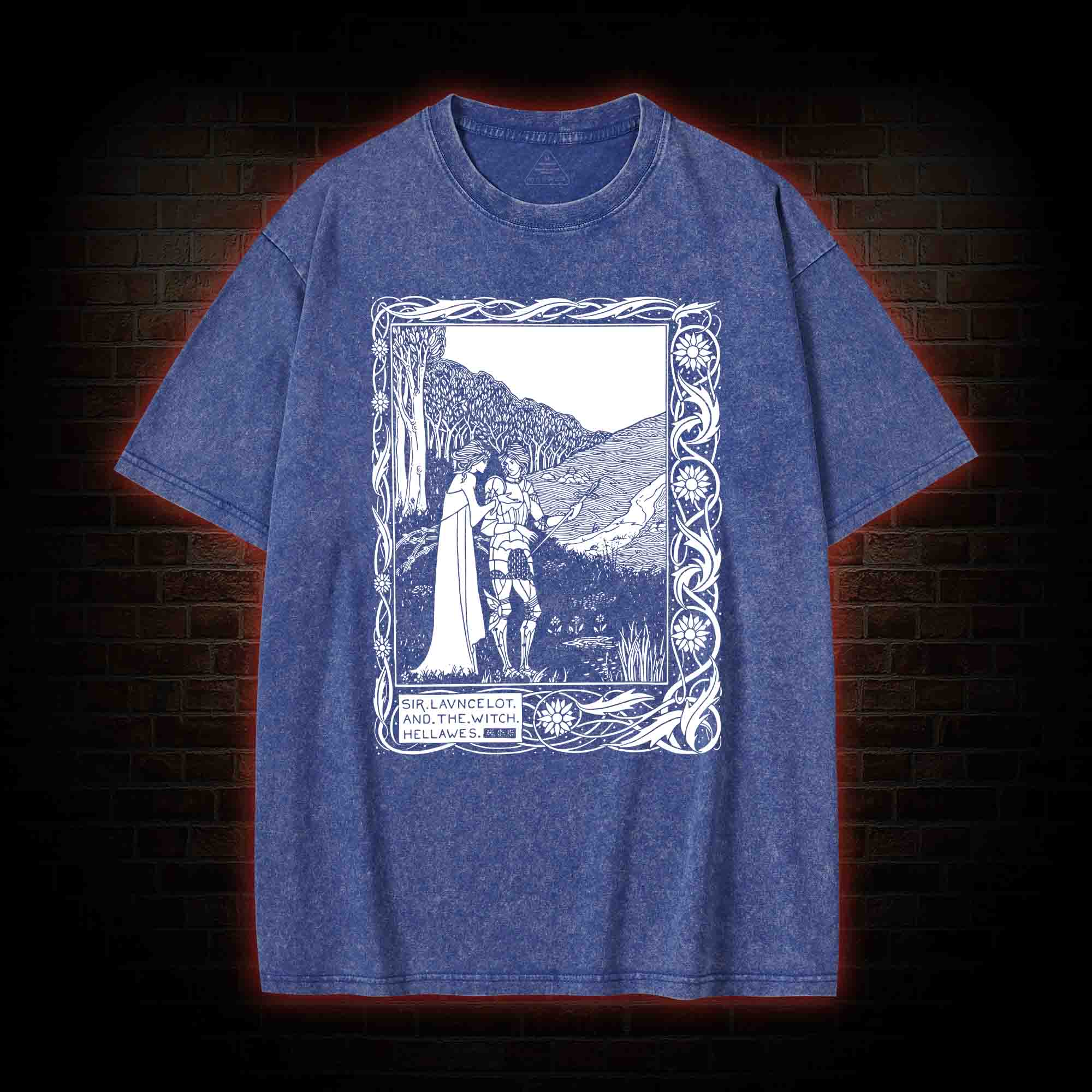 Sir Lancelot and the Witch Hellawes Washed T-shirt