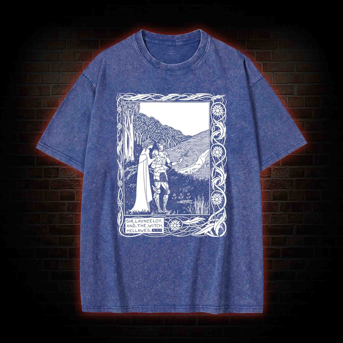 Sir Lancelot and the Witch Hellawes Washed T-shirt
