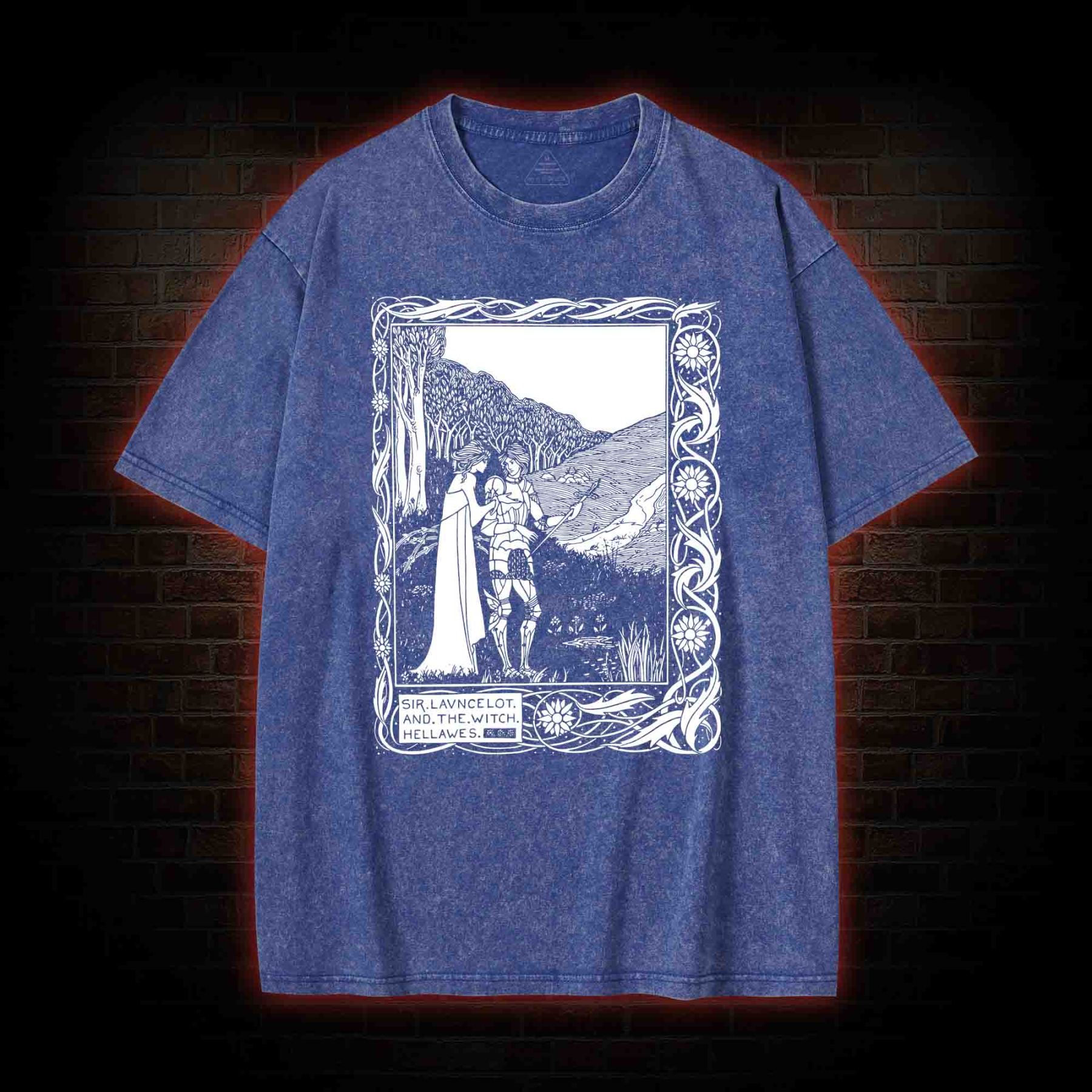 Sir Lancelot and the Witch Hellawes Washed T-shirt