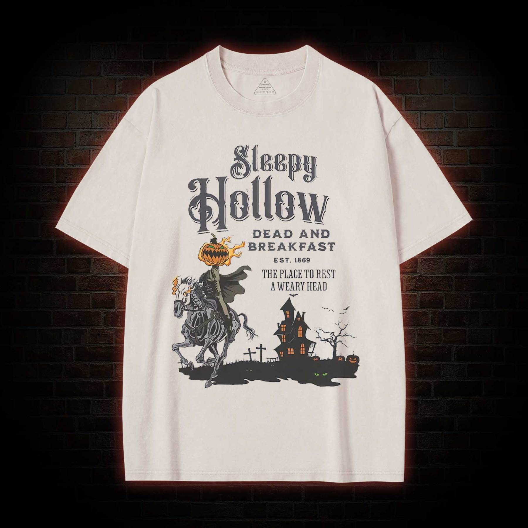 Vintage Halloween Scary Washed T-shirt