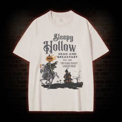 Vintage Halloween Scary Washed T-shirt