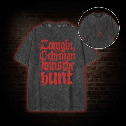 Gehrman Joins The Hunt Back Print Washed T-shirt