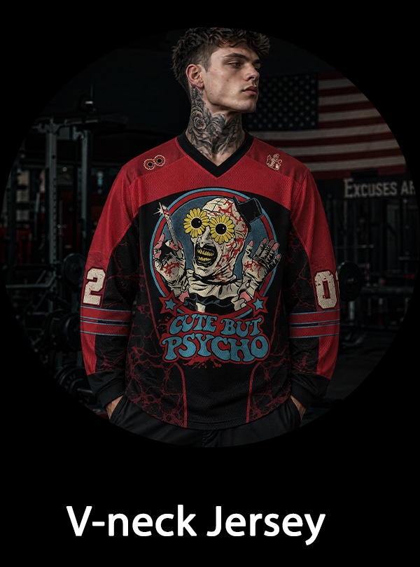 V Neck Long Sleeve Jersey