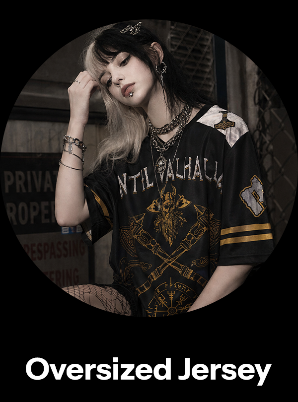 shiny oversize jersey