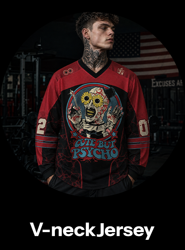 V Neck Long Sleeve Jersey