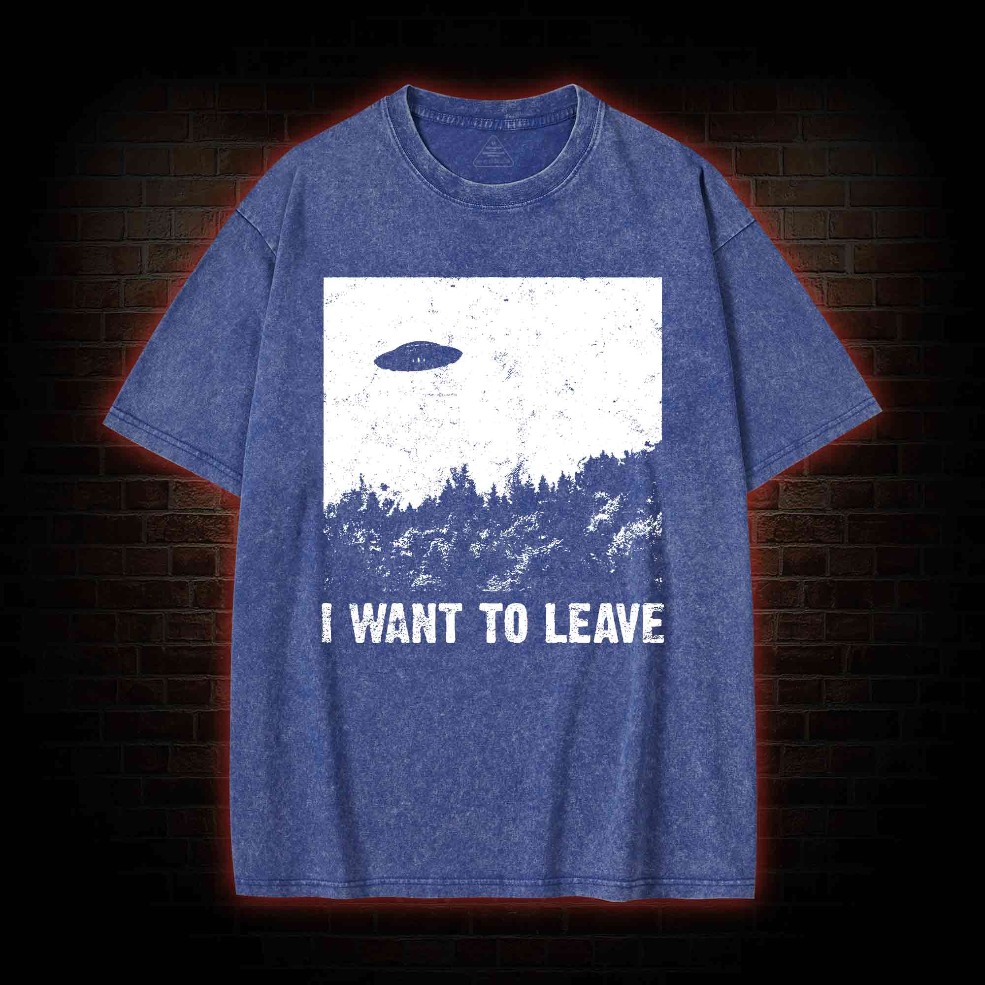 I Want To Leave Washed T-shirt