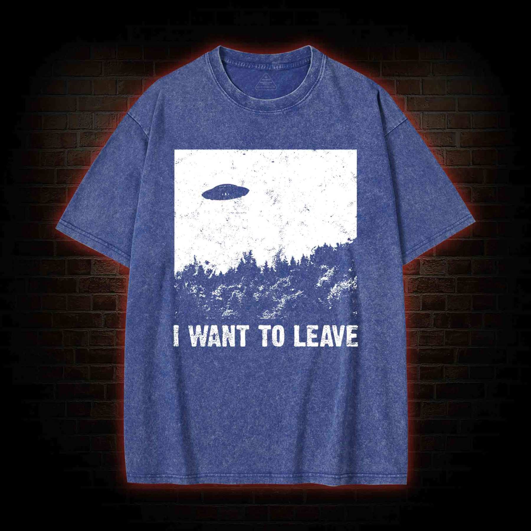 I Want To Leave Washed T-shirt