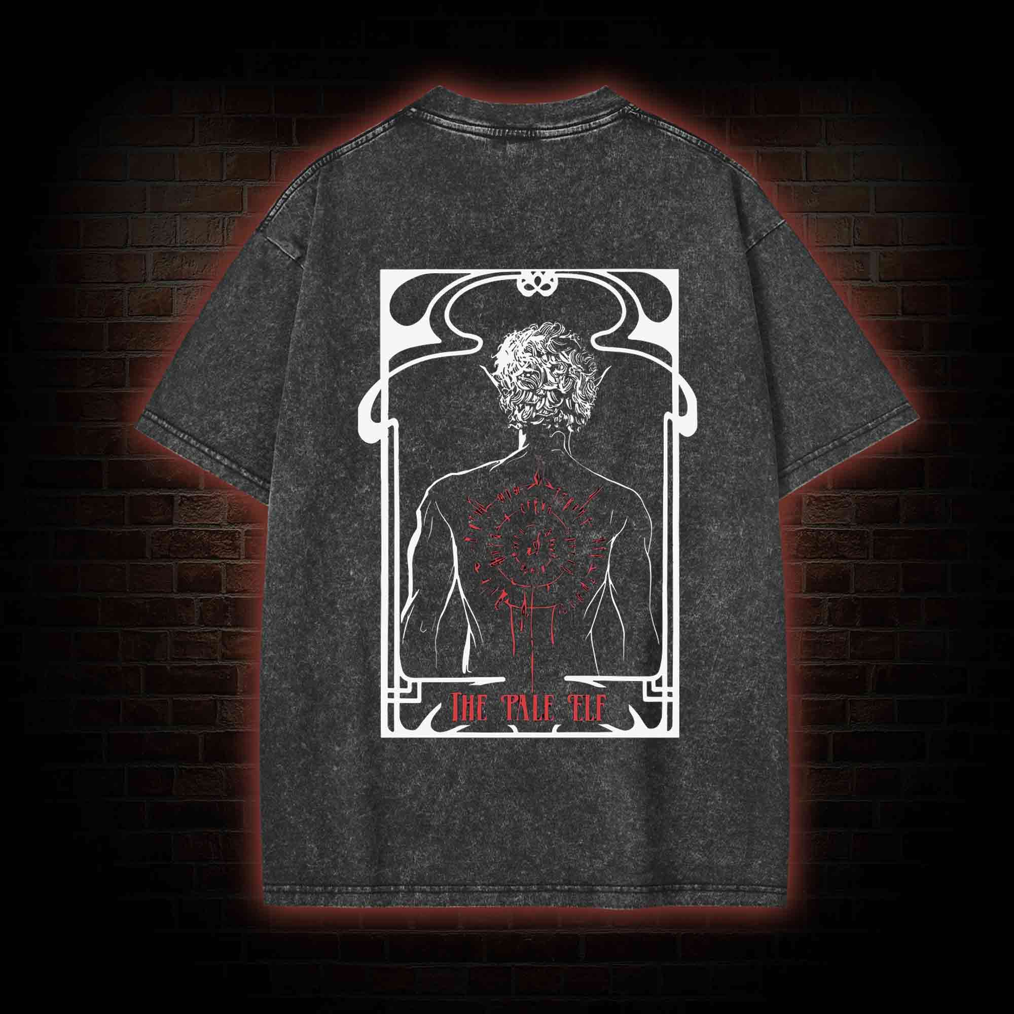 The Pale Elf Back Print Washed T-shirt