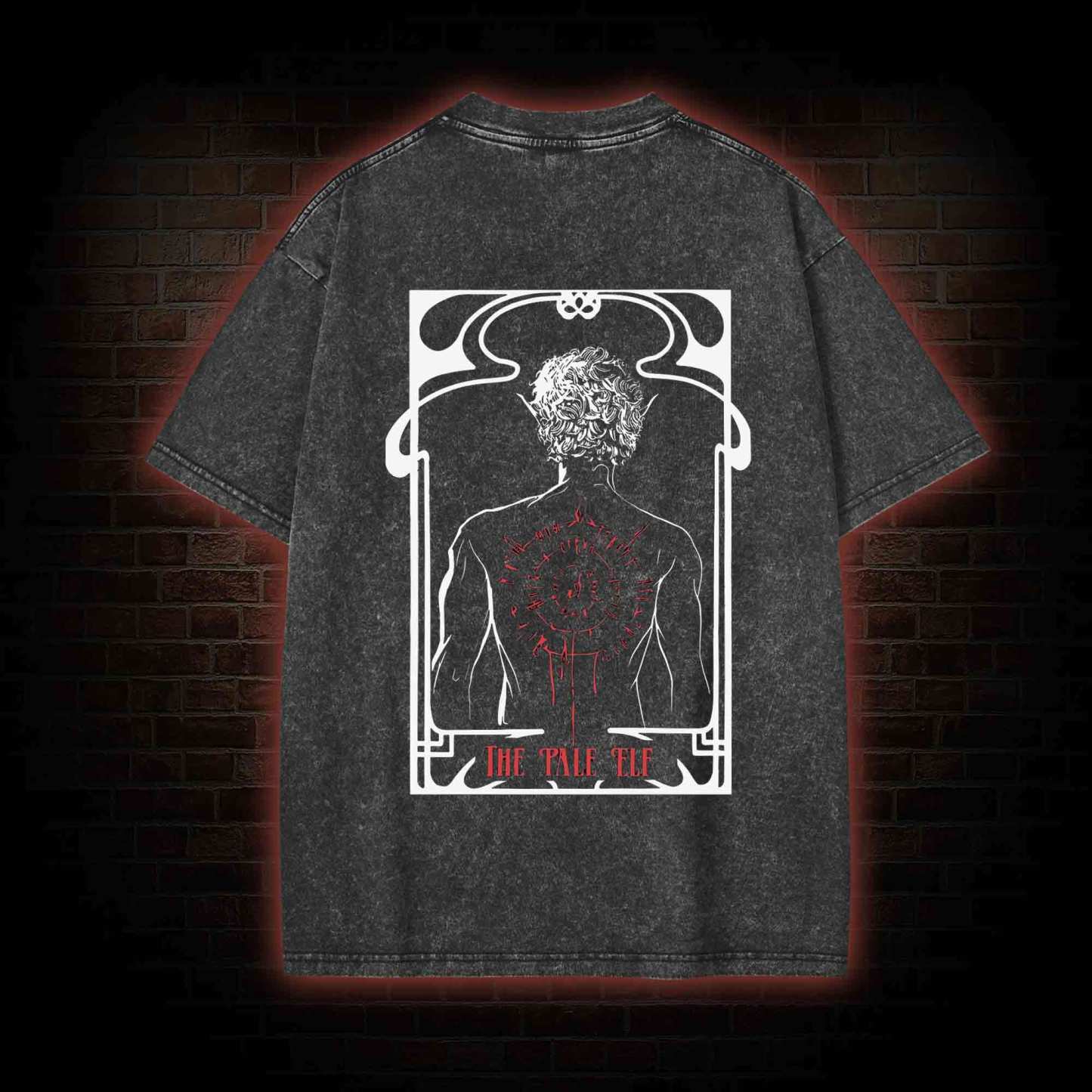 The Pale Elf Back Print Washed T-shirt