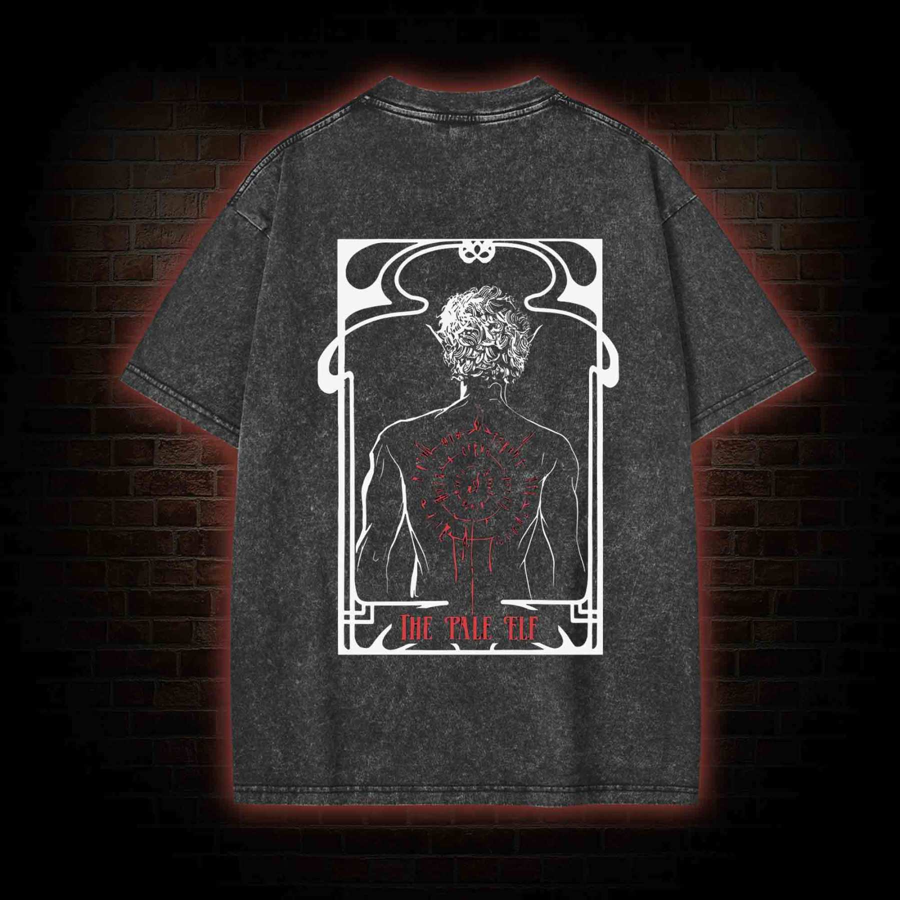 The Pale Elf Back Print Washed T-shirt