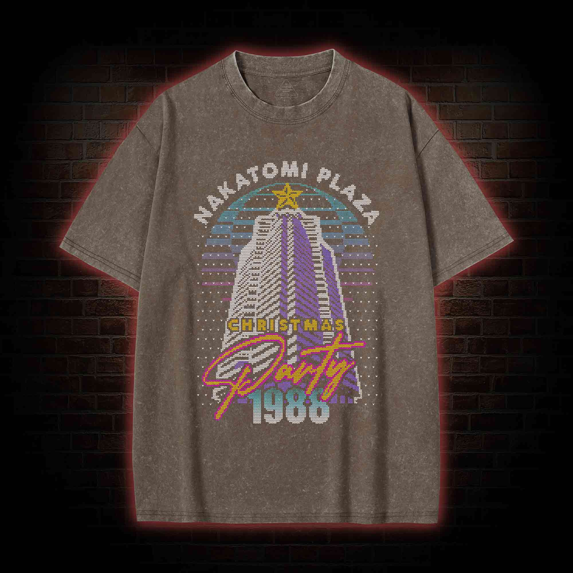 Nakatomi Plaza Christmas Party Washed T-shirt