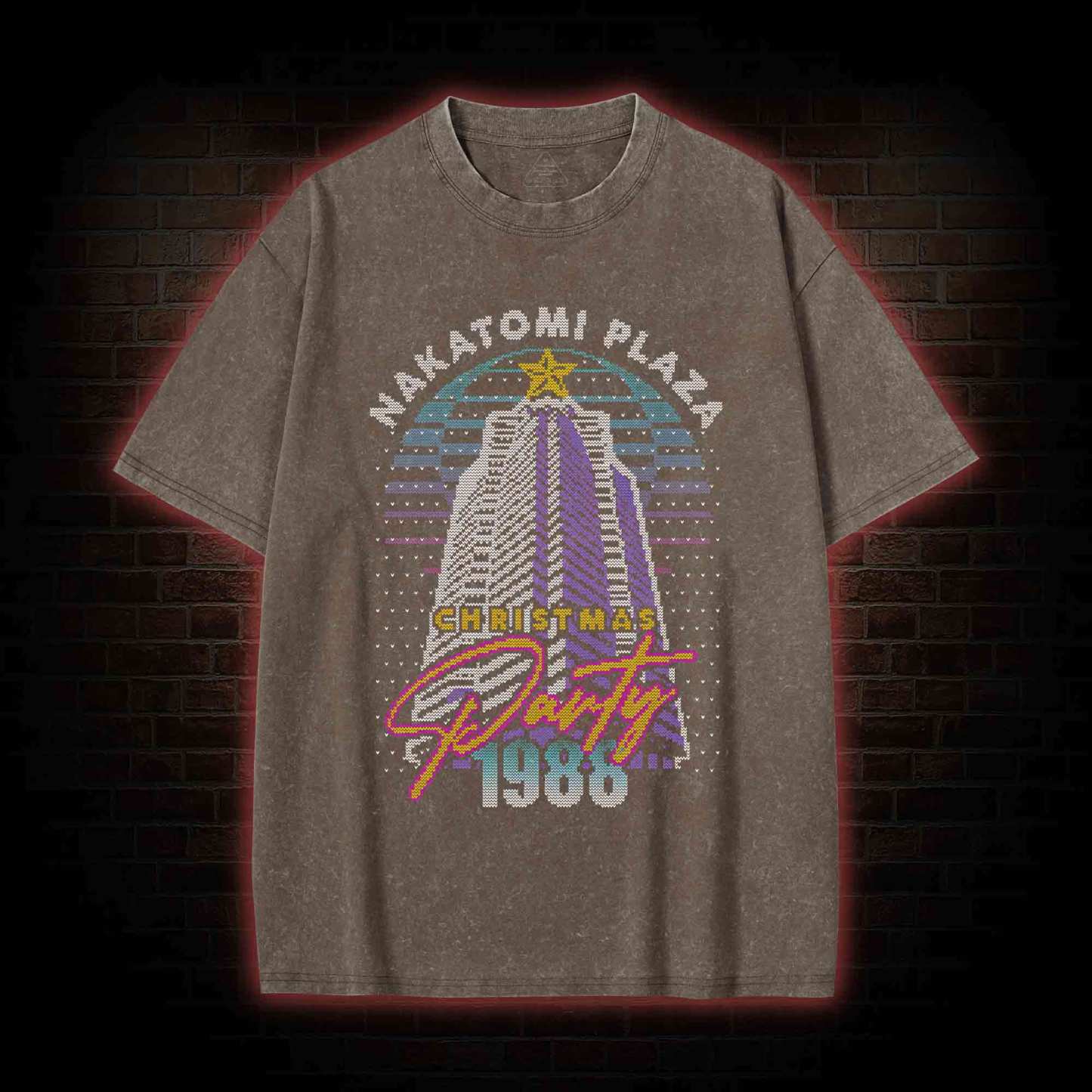 Nakatomi Plaza Christmas Party Washed T-shirt