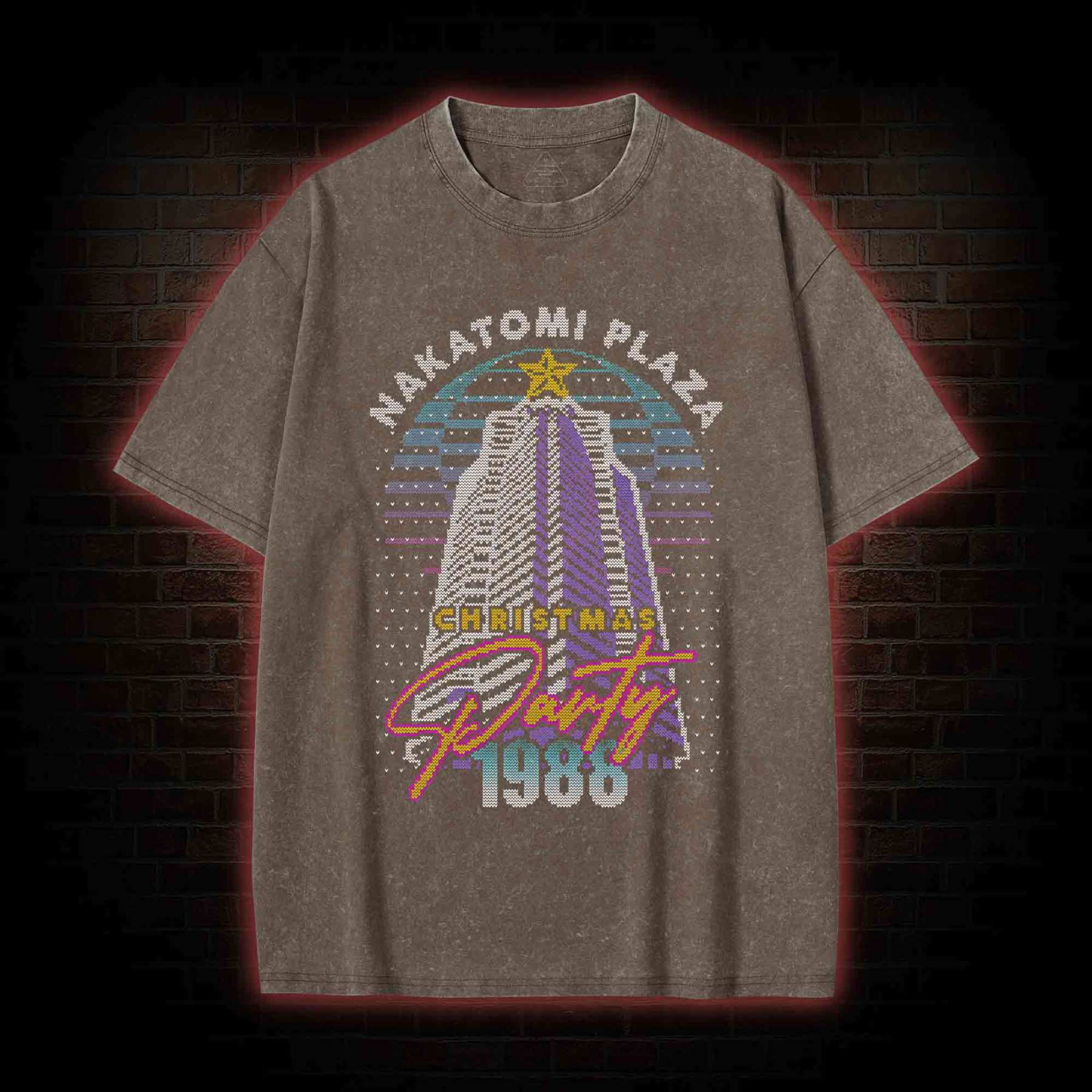 Nakatomi Plaza Christmas Party Washed T-shirt