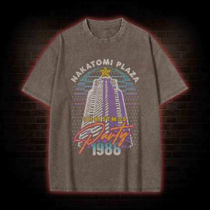 Nakatomi Plaza Christmas Party Washed T-shirt