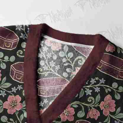 Floral Coffins Cardigan Sweater