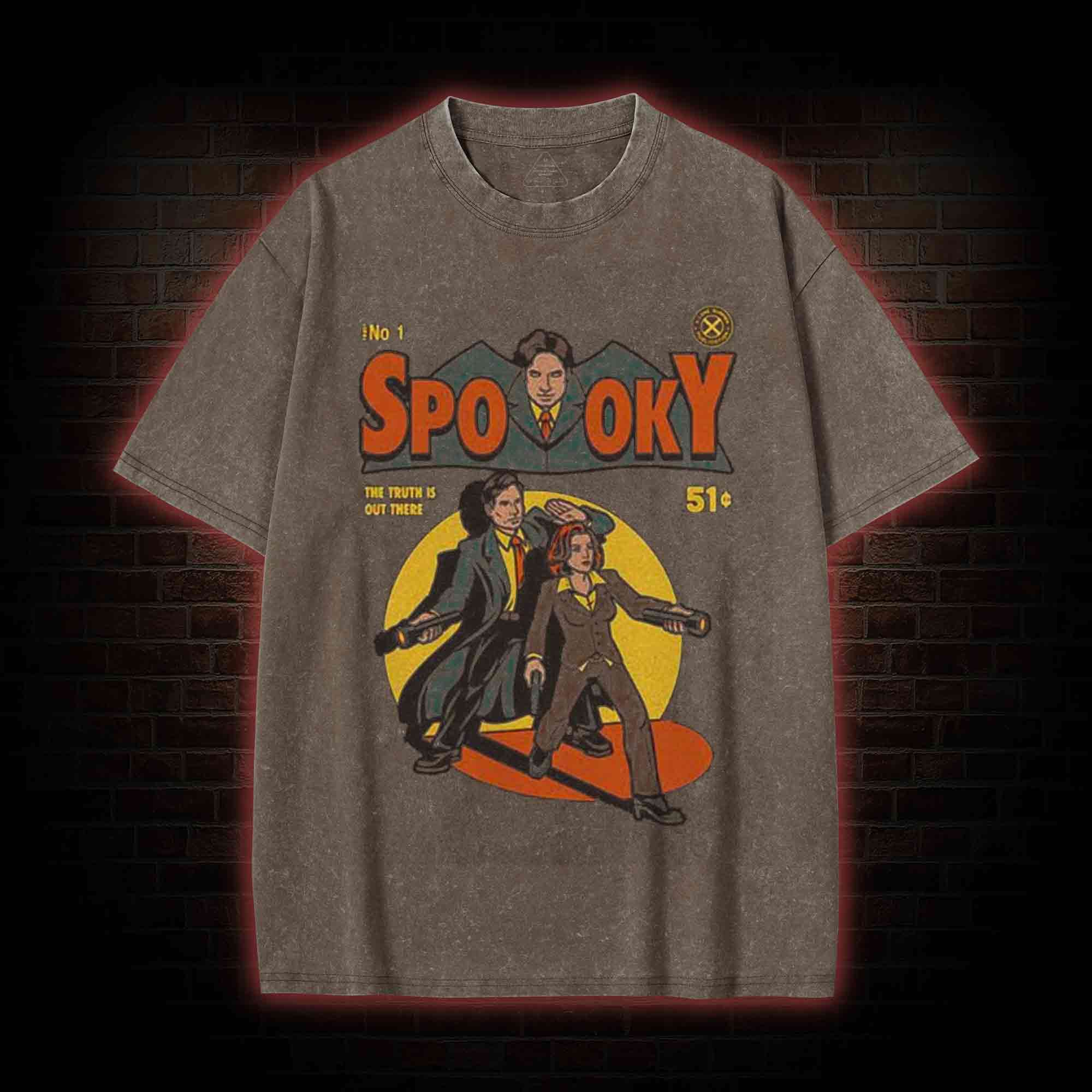 Spooky The Truth Is Out There Washed T-shirt