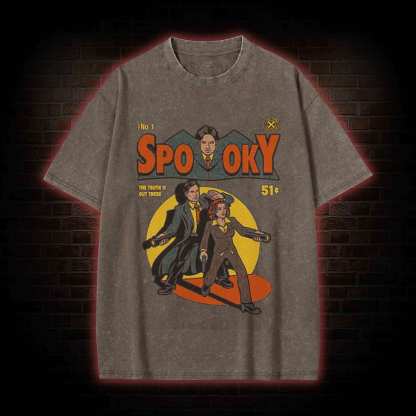 Spooky The Truth Is Out There Washed T-shirt