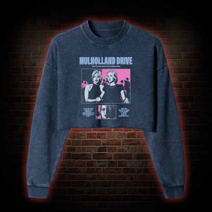 Pretending to be Somebody Else Washed Cropped Sweatshirts