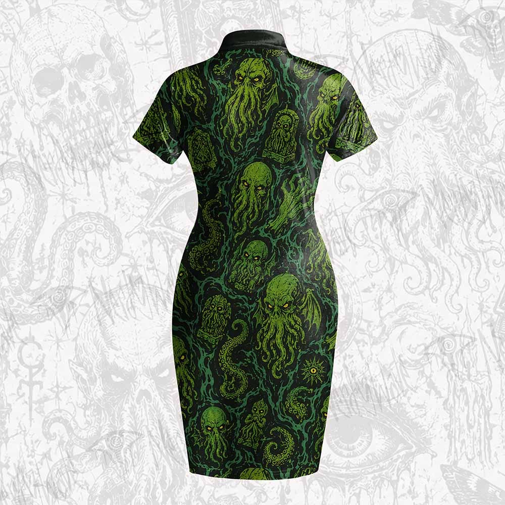 Cthulhu Mythos Velvet Mini Dress