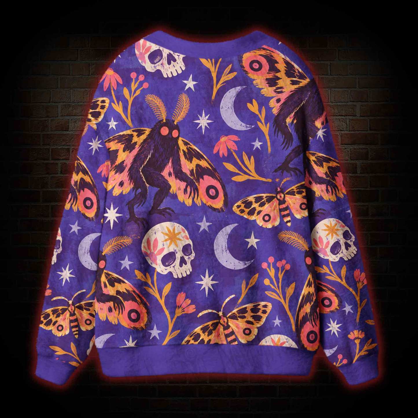 Celestial Mothman Garden Cardigan Sweater