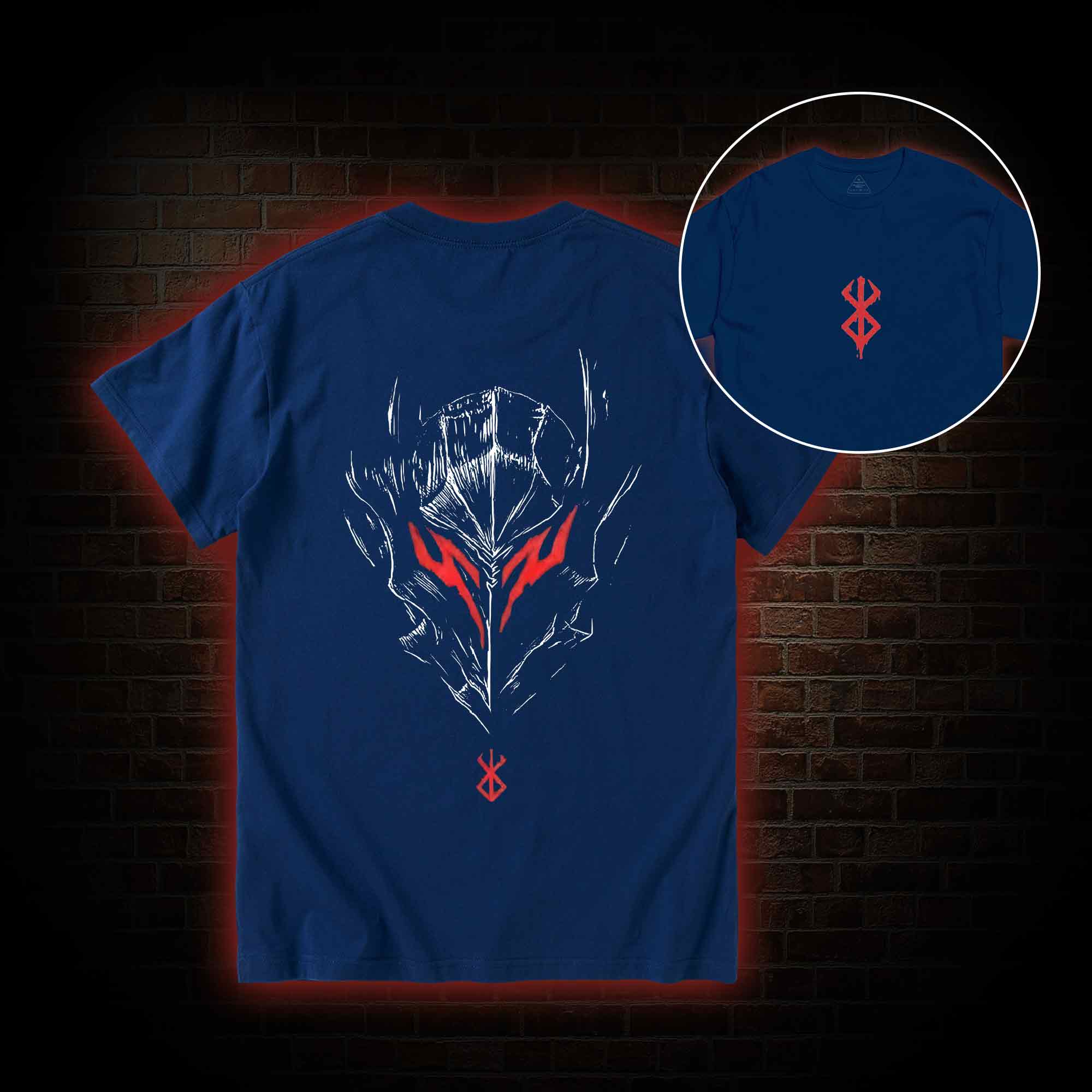 Berserker Mask Back Print T-Shirt