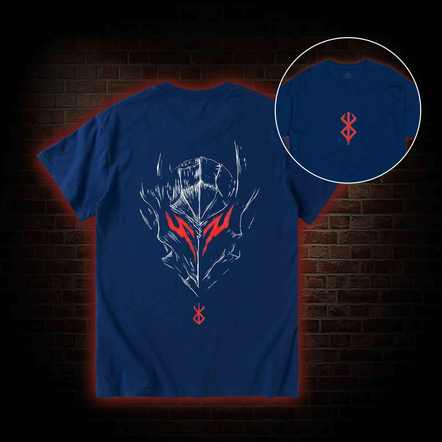 Berserker Mask Back Print T-Shirt