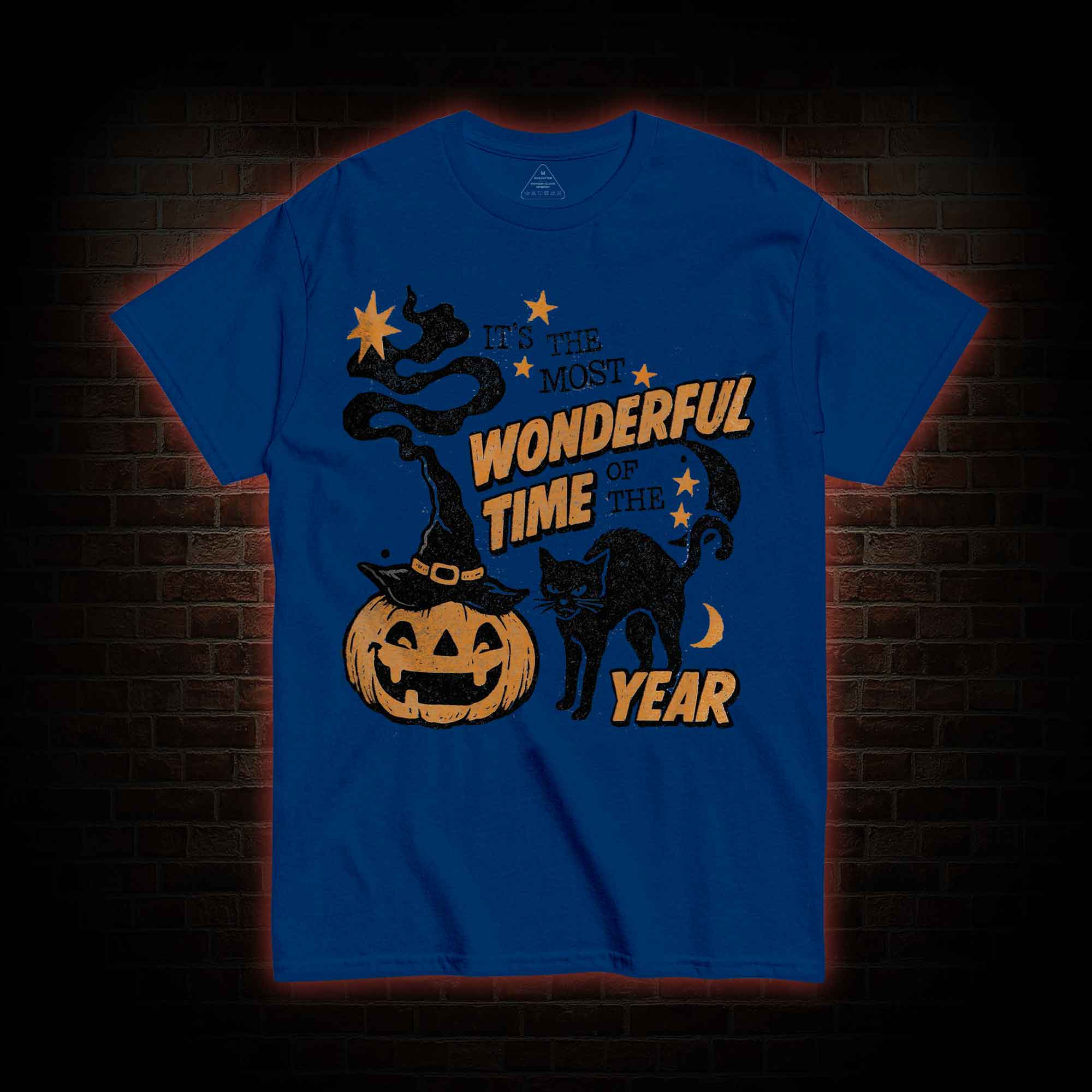 90s Vintage Halloween Spooky Black Cat T-shirt