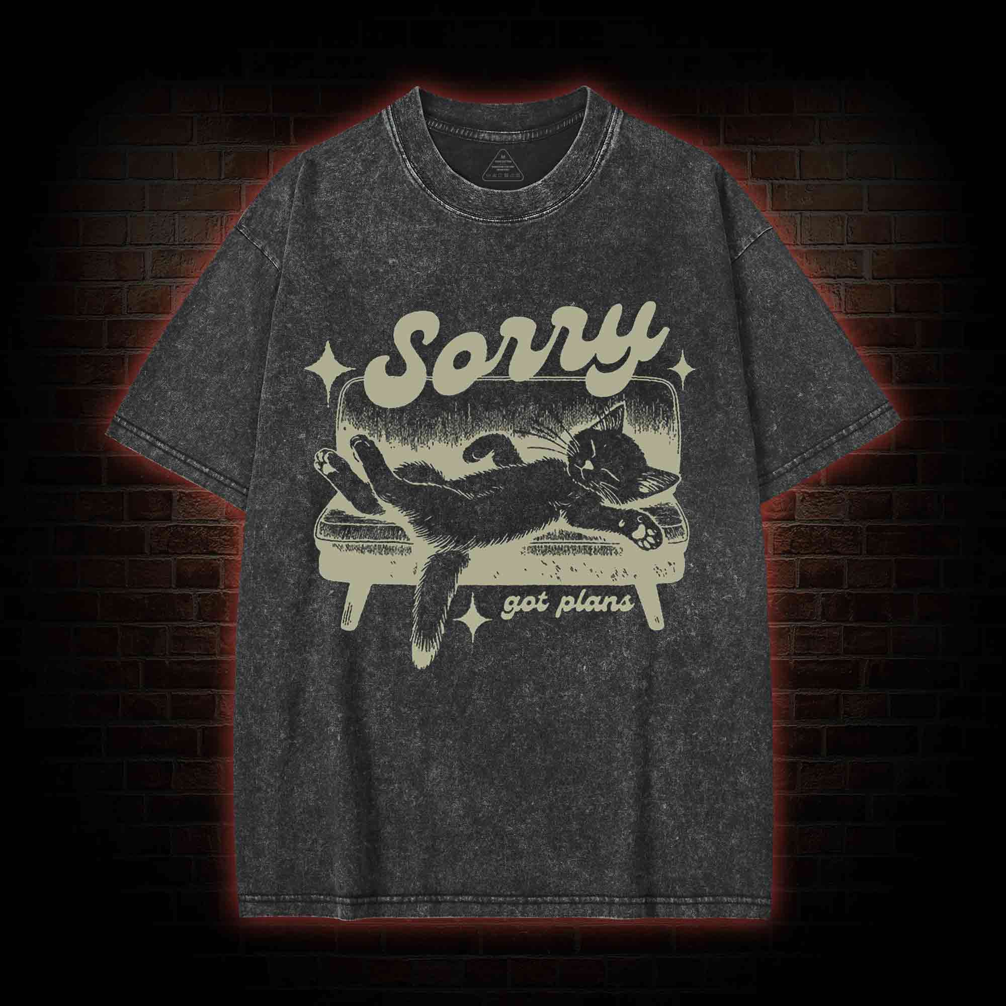 Sorry Got Plans Washed T-shirt