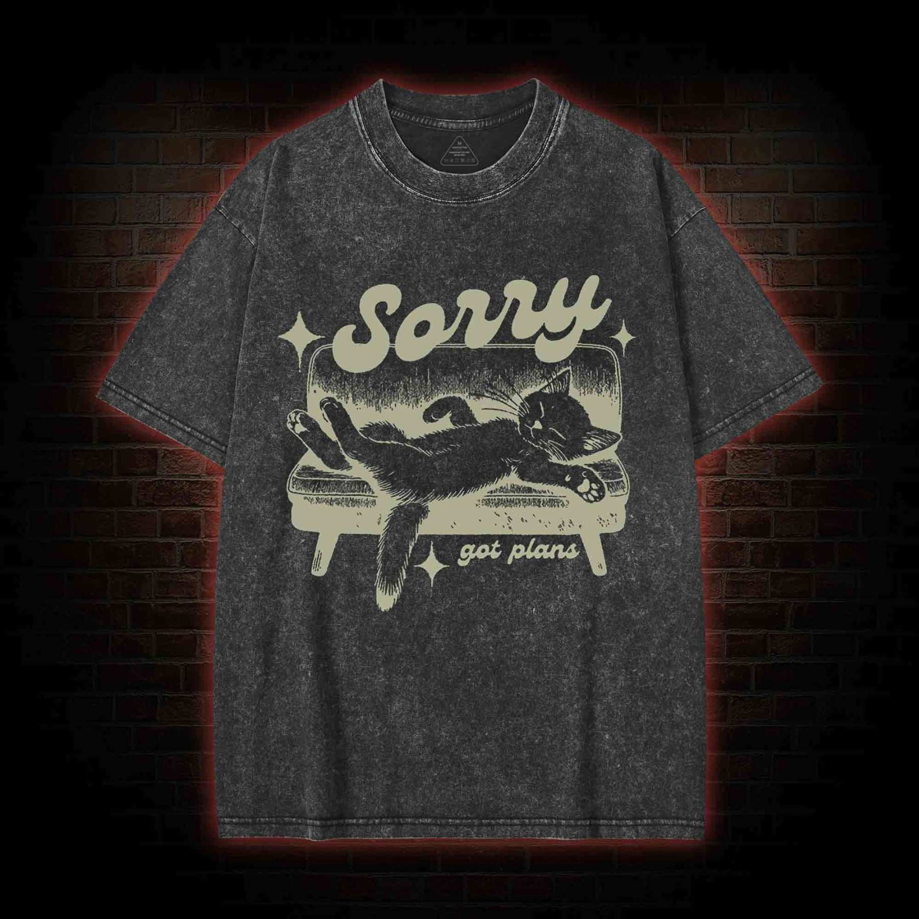 Sorry Got Plans Washed T-shirt