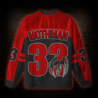 Mothman Cryptid V-Neck Long Sleeve Jersey