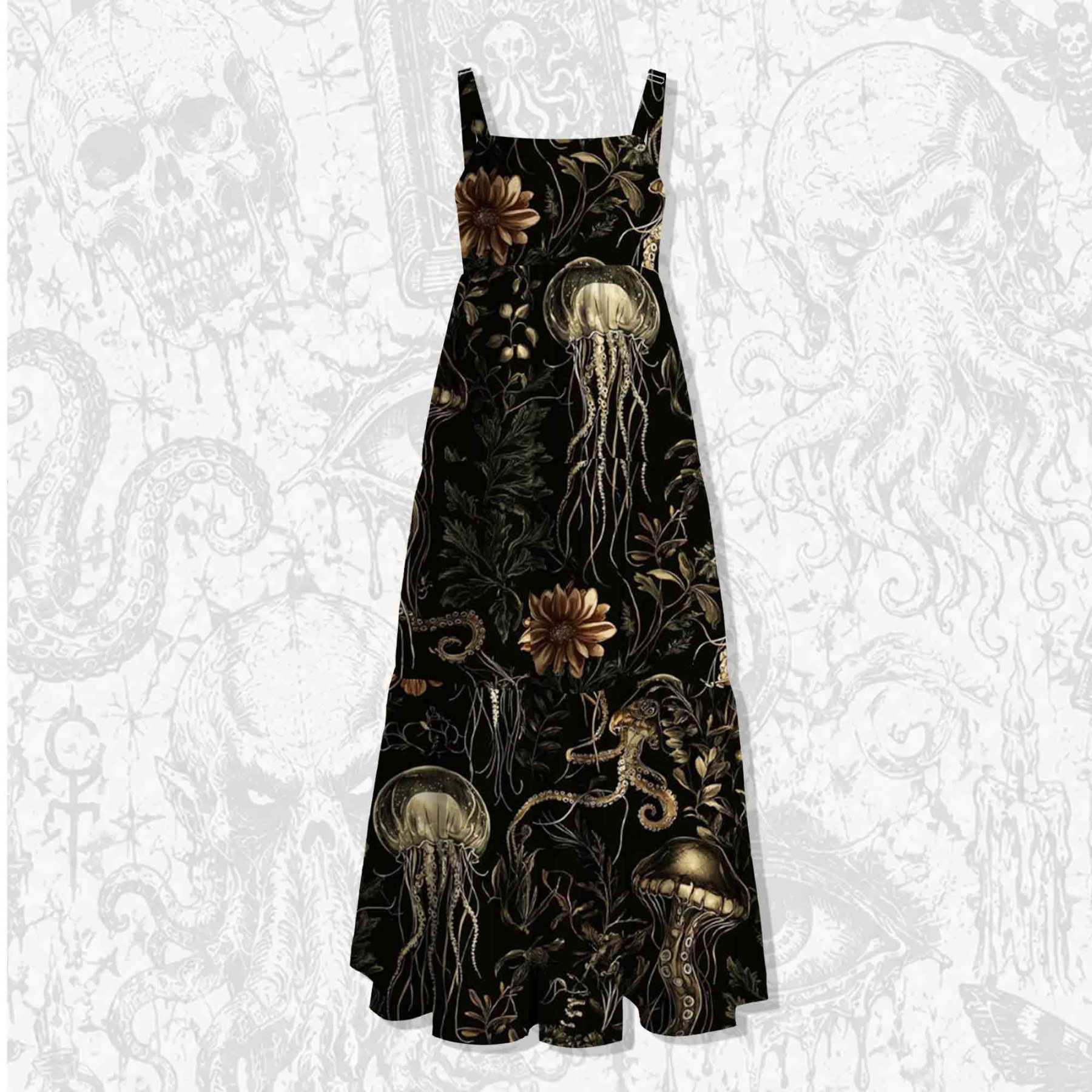 Jellyfish Wide Straps Maxi Dress