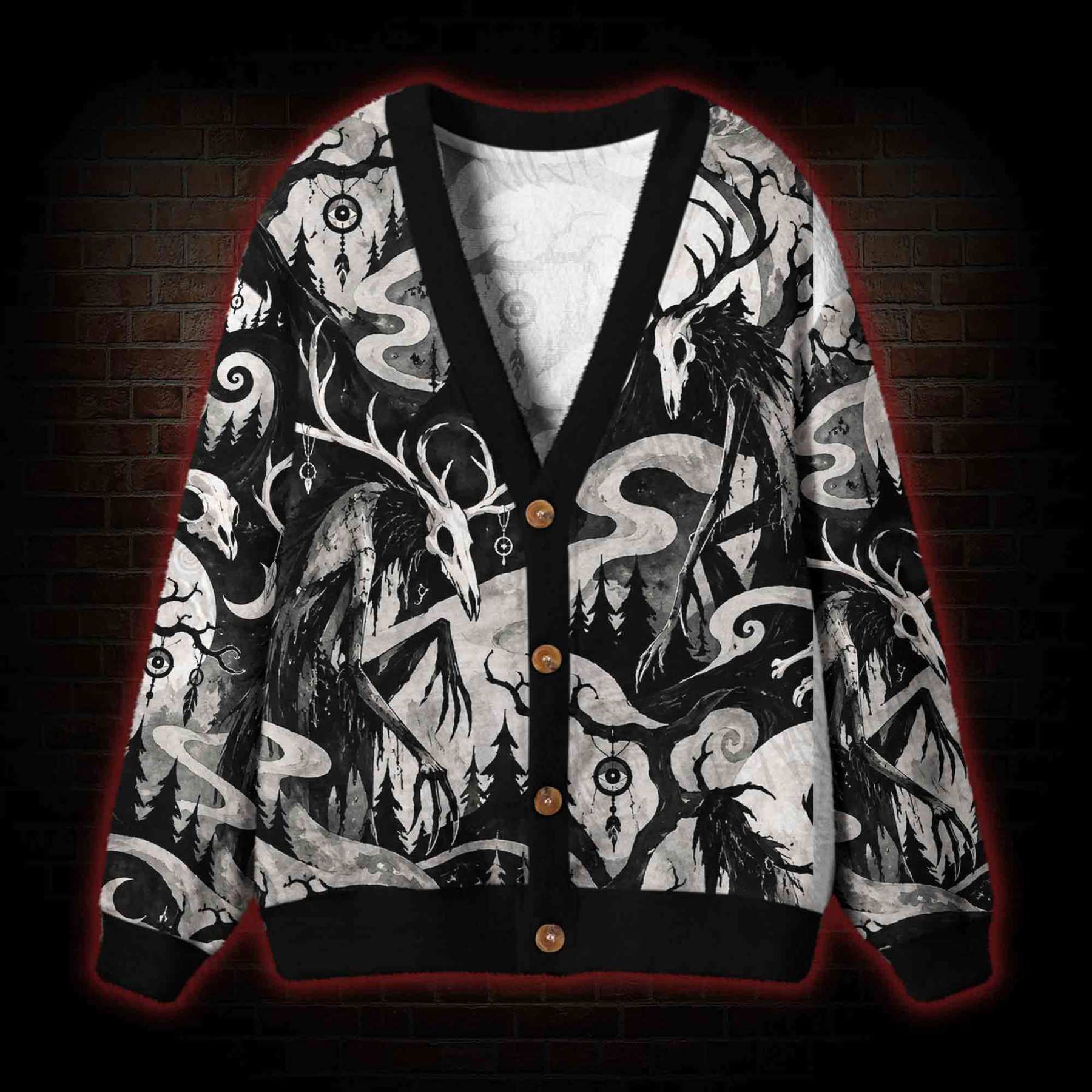 Forest Leshy Cardigan Sweater