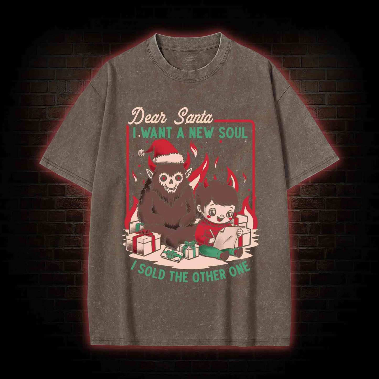 Dear Santa I Want A New Soul Washed T-shirt