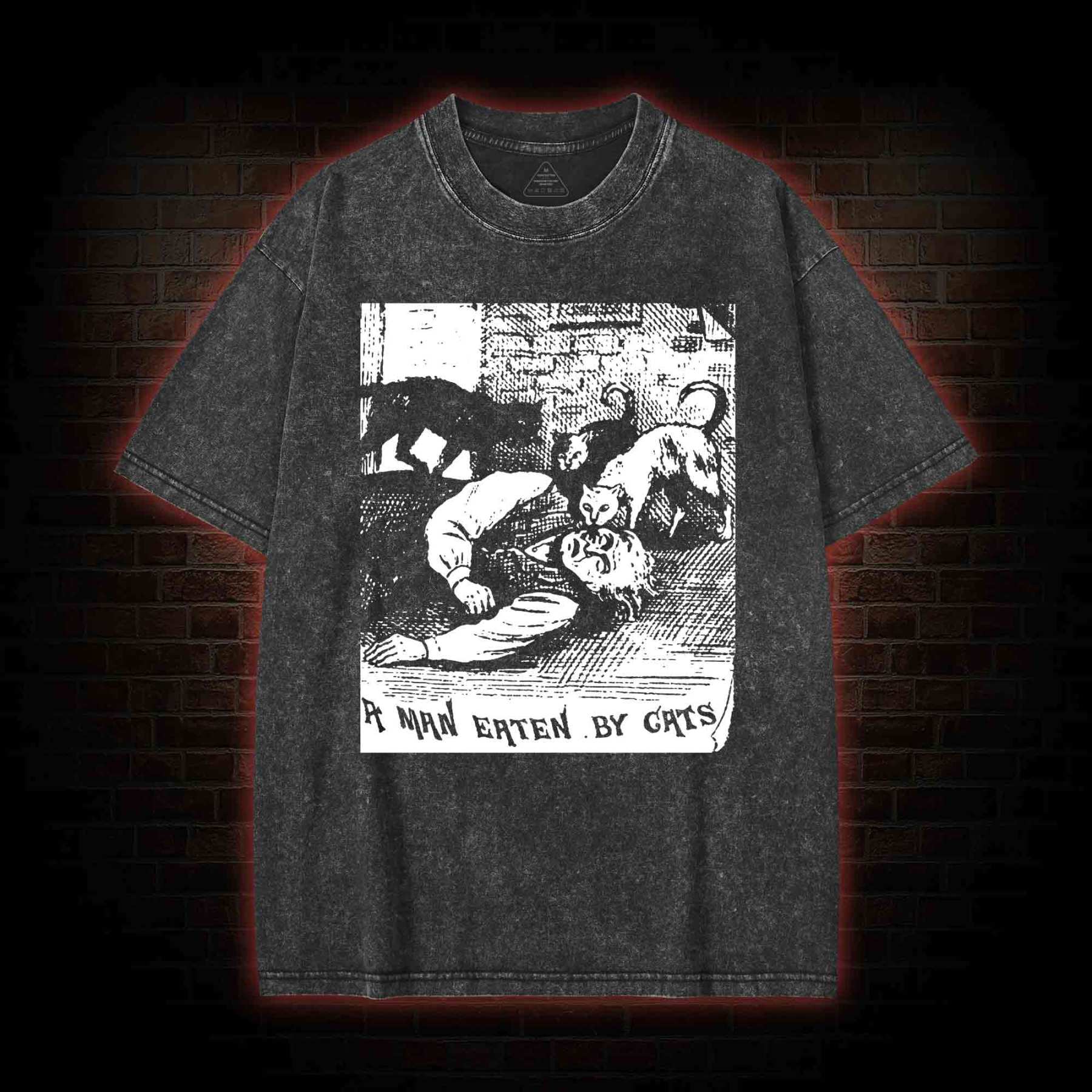 A Man Eaten By Cats Washed T-shirt